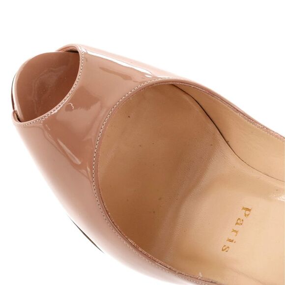 Christian Louboutin Women's New Very Prive Pumps Patent 120 Neutral - Picture 6 of 6